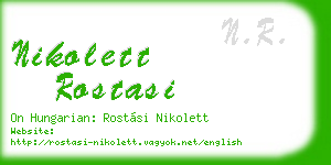 nikolett rostasi business card